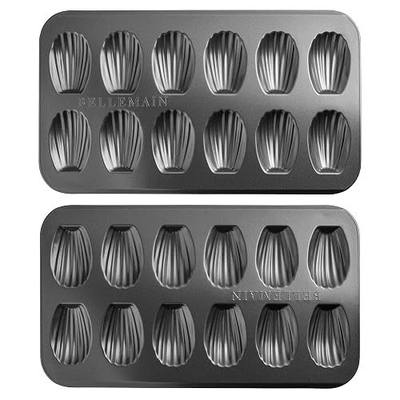 Bellemain Nonstick Madeleine Pans, 12-Cavity Carbon Steel, 2-Pack