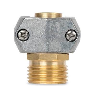 Gilmour Pro Brass Garden Hose Repair Kit Clamp Mender, Male Hose End Repair for 5/8" and 3/4" Water Hose Fittings