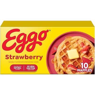 Eggo Strawberry Waffles, Breakfast Food, Natural Flavors, 10 Waffles (Frozen)