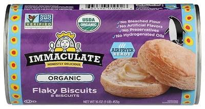 Immaculate Baking Organic Biscuits, Ready to Bake Flaky Biscuits, 8 Count, 16 oz