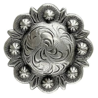 Leathercraft Saddle Conchos - Antique Engraved Berry & Screwback - Pack of 10 PCS (BS9163-2-SRTP, 1-1/2")
