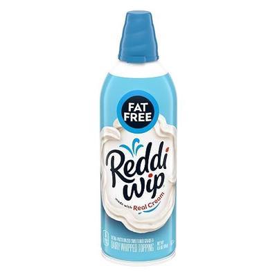 Reddi-wip Fat Free Whipped Topping Made with Real Cream, 6.5 oz. Spray Can