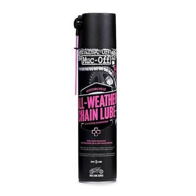 Muc Off All-Weather Motorcycle Chain Lube, 400 Milliliters - Premium Motorbike Chain Lubricant Spray - Formulated for All Weather Conditions