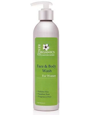 ResQ Organics Gentle Facial Cleanser & Body Wash - All Natural Way To Clean & Moisturize - Also A Perfect Make-up Remover or Shaving Cream