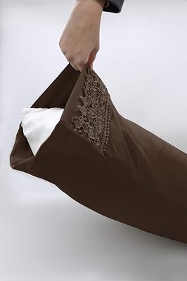Southshore Fine Living, Inc. Set of 2 Lace Pillowcases - Chocolate Brown King/California King