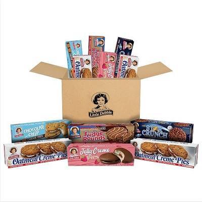 Little Debbie Cookie Variety Pack, 2 Boxes Of Oatmeal Creme Pies, 1 Box Of Fudge Rounds, 1 Box Of Chocolate Chip , 1 Box Of Star Crunch, 1 Box Of Jelly Creme Pies, 6 Piece Assortment