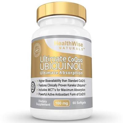 Ultimate CoQ10 UBIQUINOL 100mg - Over 4X More Effective: Maximum Absorption & Potency - Non-GMO/Soy Free - Kaneka Ubiquinol - 60 Liquid Softgels