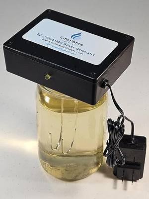 Compact EZ-2 Basic Colloidal Silver Generator Package (10 Gauge) Plug-in DIY Fresh Silver Maker for Home – Makes 32oz in 16 Minutes