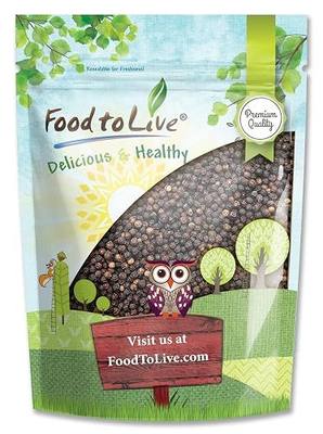 Food to Live - Whole Black Pepper, 1 Pound Dried Peppercorns, Kosher, Vegan, Bulk Spice. Strong Pungent Flavor. Rich in Minerals. Great for Spicing, Seasoning. Perfect for Grinder Refill.