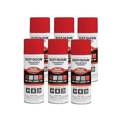 Rust-Oleum Multi-Purpose Enamel Spray Paint, OSHA Safety Red, 12oz, 6-Pack | 1600 System, 12oz. Fast-dry multi-purpose enamel for metal, wood & more; durable pro-grade color, indoor/outdoor coverage.