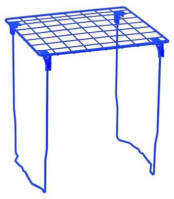 LockerMate Stac-A-Shelf Locker Shelf, Stackable Organizer, Extra Tall, Fits Standard Size School Lockers, Blue