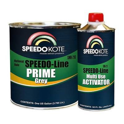 Speedokote Automotive High Build 2K Urethane Primer Gray Gallon Kit SMR-210/211, Activator is included. For California, Delaware, or Maryland, order SMR-221/222.