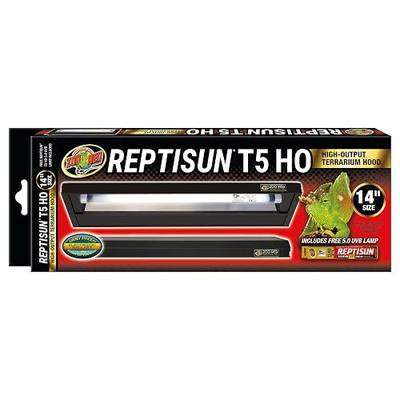 Zoo Med 5.0 T5-HO 14" Terrarium Hood with ReptiSun T5 HO 5.0 UVB Lamp
