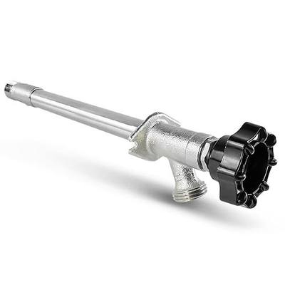 Midline Valve 12 Inch Frost-Free Sillcock, Chrome-Plated Brass Body – 1/2" MIP/Sweat Inlet x 3/4" Hose Bib Outlet