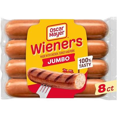 Oscar Mayer Hot Dogs, 8 ct Pack, Jumbo Weiners