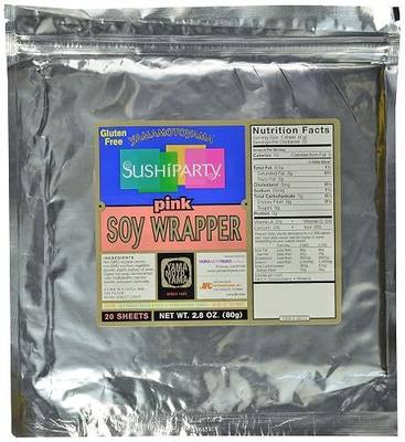 Yamamotoyama Soy Wrapper, Pink, 20 Count