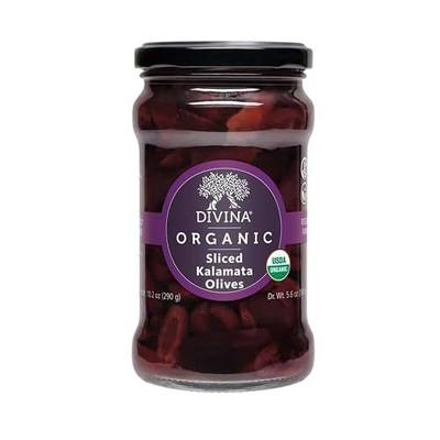 DIVINA Organic Sliced Kalamata Olives, 10.2 oz