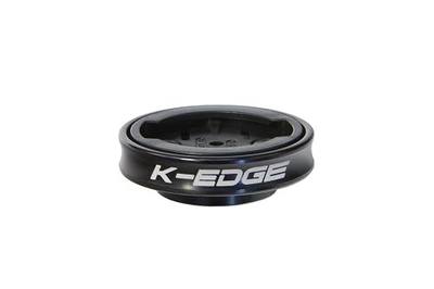 K-Edge Gravity Top Cap Bicycle Computer Mount, Garmin, Black | Garmin Gravity Top Cap Mount With CNC Aluminum Construction, Secure Co-Polymer Interface, And Lightweight 18g Design