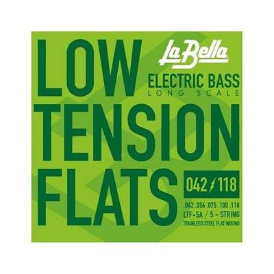La Bella LTF-5A Low Tension Flats Long Scale Stainless Steel Flat Wound Electric Bass String 42-118