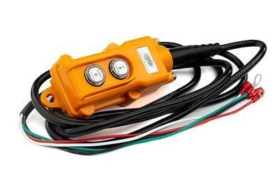 Chief HPU Remote, Double-Acting, 2-Button, 4-Wire, KG-13 Replacement | For 12V DC Hydraulic Power Units, 10' Cord, Flame Retardant, PVC Wire, Spec 18awgx4c, Four Insulated Terminals