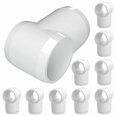 FORMUFIT F012STE-WH-10 Slip Tee PVC Fitting, Furniture Grade, 1/2" Size, White (Pack of 10)