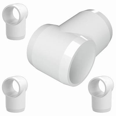 FORMUFIT F001STE-WH-4 Slip Tee PVC Fitting, Furniture Grade, 1" Size, White (Pack of 4)
