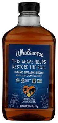 Wholesome Sweeteners Organic Blue Agave, Syrup, 44 Ounce