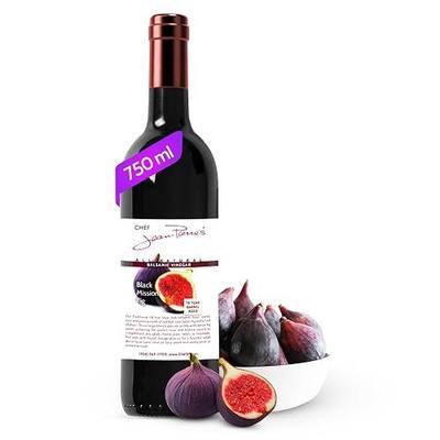 Chef Jean Pierre's Italian Balsamic Vinegar - Rich Black Mission Fig Flavor, 750ml (25oz), 18-Year Traditional Barrel Aged - Ideal For Enhancing Your Meals