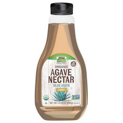 NOW Foods, Certified Organic Light Agave Nectar, Blue Agave, Certified Non-GMO, Low-Glycemic Sweetener, Kosher, 23.2-Ounce