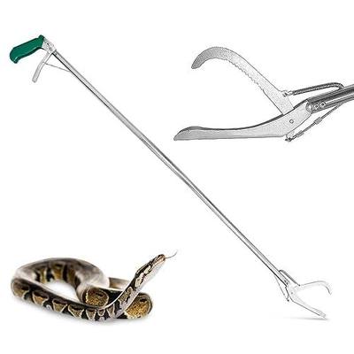 IC ICLOVER 52 Inch Professional Snake Grabber, Heavy Duty Long Snake Tongs | Upgrade Wide Jaw Snake Handling Tool, Non Slip Grip Handle, Auto Lock, Reptile Grabber Rattle Snake Catcher Catching Tools