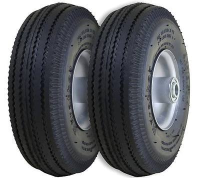 Marathon 02310 Pneumatic Air Filled Hand Truck and All-Purpose Tires on Wheels-4.10/3.50-4 Inch, 2.25" Offset Hub, 5/8" Bearings Fits Various Types of Utility Equipment, 2 Pack