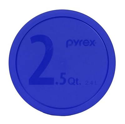Pyrex 325-PC (2.5Qt) Blue Mixing Bowl Replacement Lid - Made in USA | BPA-Free Plastic | Top-Rack Dishwasher Safe | Refrigerator Freezer Safe | Secure Snug Fit
