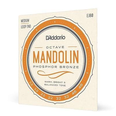 D'Addario EJ80 Phosphor Bronze Octave Mandolin Strings, Medium, 12-46