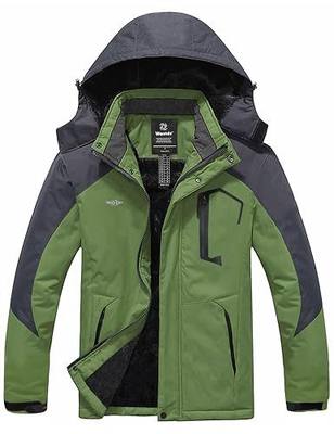 wantdo Men's Softshell Waterproof Polar Fleece Breathable Climbing Ski Coat