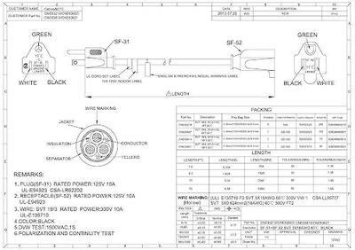 1ft (0.3M) 18AWG (Power Extension Cord) Power Extension Cable 1 Feet (0.3 Meters) 3 Conductor (NEMA 5-15P to NEMA 5-15R) 10 Amp Power Cable CNE01914 (5 Pack)