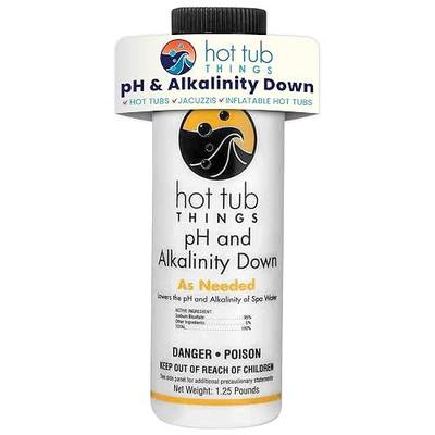 Hot Tub Things pH Down Alkalinity Decreaser Spa Water Balancer 1.25 lb | Fast-Dissolving Formula, Helps Prevent Scale Buildup And Cloudy Water, Compatible With Chlorine, Bromine, And Mineral Systems