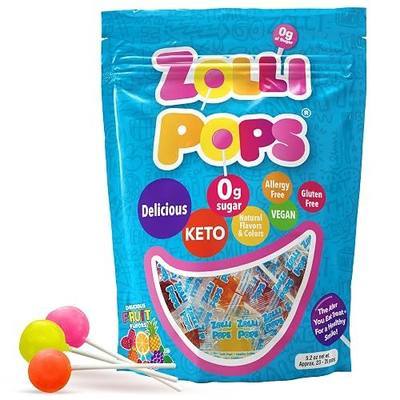 Zollipops Clean Teeth Lollipops, Anti Cavity with Xylitol, Sugar Free Candy for a Healthy Smile Great for Kids, Diabetics and Keto Diet, Natural Fruit Variety, 5.2oz