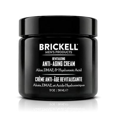 Brickell Men's Revitalizing Anti-Aging Cream For Men, Anti Wrinkle Night Face Cream To Reduce Fine Lines and Wrinkles, With Vitamin E, Jojoba Oil, and Hyaluronic Acid, 2 Ounce, Scented