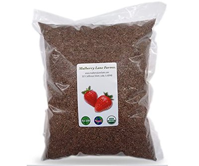 Brown Flax Seed 5 Pounds (Flaxseed) Whole, Raw, USDA Certified Organic, Non-GMO, Product of USA, Mulberry Lane Farms