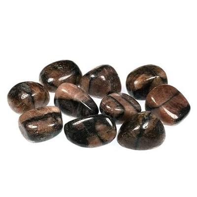 CrystalAge Chiastolite Tumble Stone (20-25mm) - Pack of 5