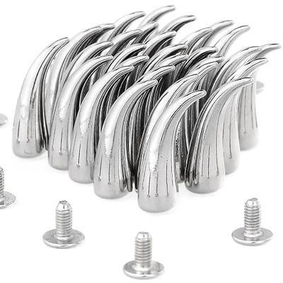 RUBYCA 50 Sets 21mm Silver Color Cat Claw Studs and Spikes Metal Screw Back Leather-Craft Findings