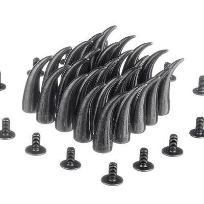 RUBYCA 50 Sets 21mm Black Gunmetal Cat Claw Studs and Spikes Metal Screw Back Leather-Craft DIY