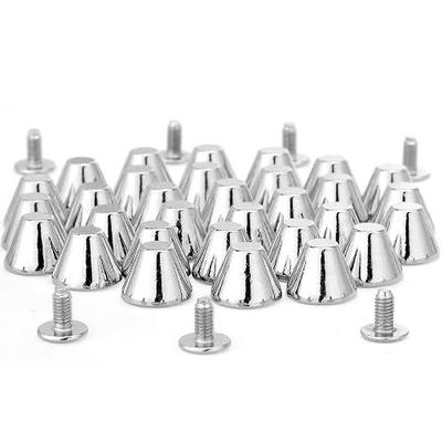 RUBYCA 30 Sets Silver Color 8MM Big Mushroom Studs and Spikes Metal Screw-Back Leather-Craft DIY 8mm