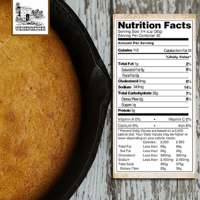 Weisenberger Corn Meal White, 32 OZ | Fine Ground Cornmeal for Bread, Fish Batter and More - Bolted White Cornmeal - Made from Local Non GMO Corn