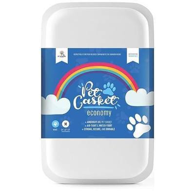 Pet Memory Shop Caring Series Pet Casket – Safe, Durable & Elegant Burial Box for Dogs, Cats & Pets – Loving Memorial & Pet Loss Gift – Ideal for Honoring Pet’s Memory – Small Size (White)