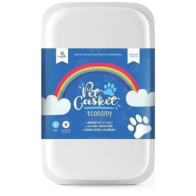 Pet Memory Shop Caring Series Pet Casket – Safe, Durable & Elegant Burial Box for Dogs, Cats & Pets – Loving Memorial & Pet Loss Gift – Ideal for Honoring Pet’s Memory – Medium Size (White)