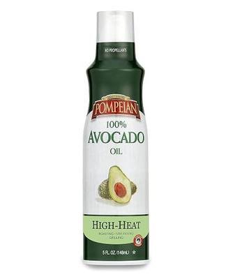 Pompeian 100% Avocado Oil Cooking Spray - 5 fl oz | No Propellants - High Heat Olive Oil for Cooking - Mild Nutty Flavor for Stir Fry, Roasting & Grilling