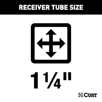 CURT 12111 Class 2 Trailer Hitch, 1-1/4-Inch Receiver