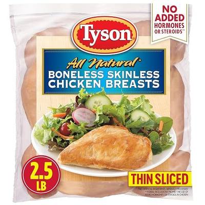 Tyson Boneless Skinless Chicken Breasts, Frozen, 2.5 Lb