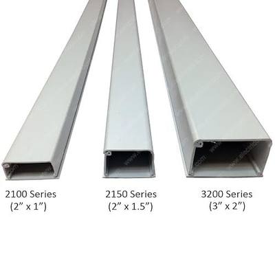 Electriduct XX-Large Latching Cable Raceway - 3" x 2" Channel Size - 1 Stick - 58" - White